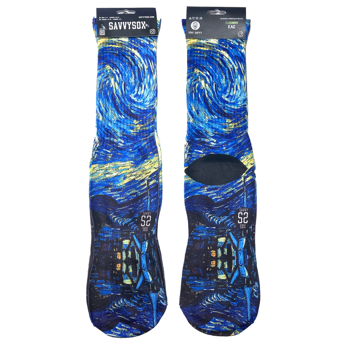 Vincent Van Gogh - Starry Night Socks - Adult