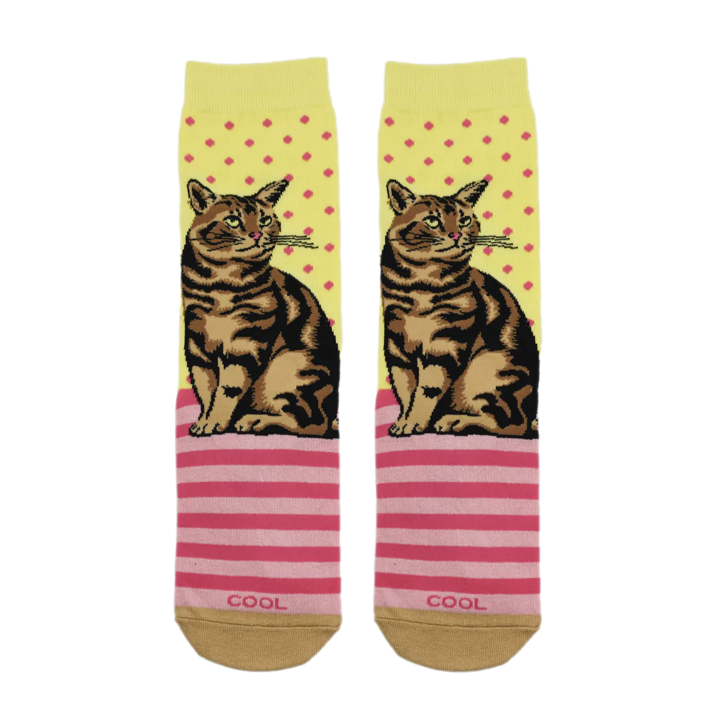 Tabby Cat Socks - Womens