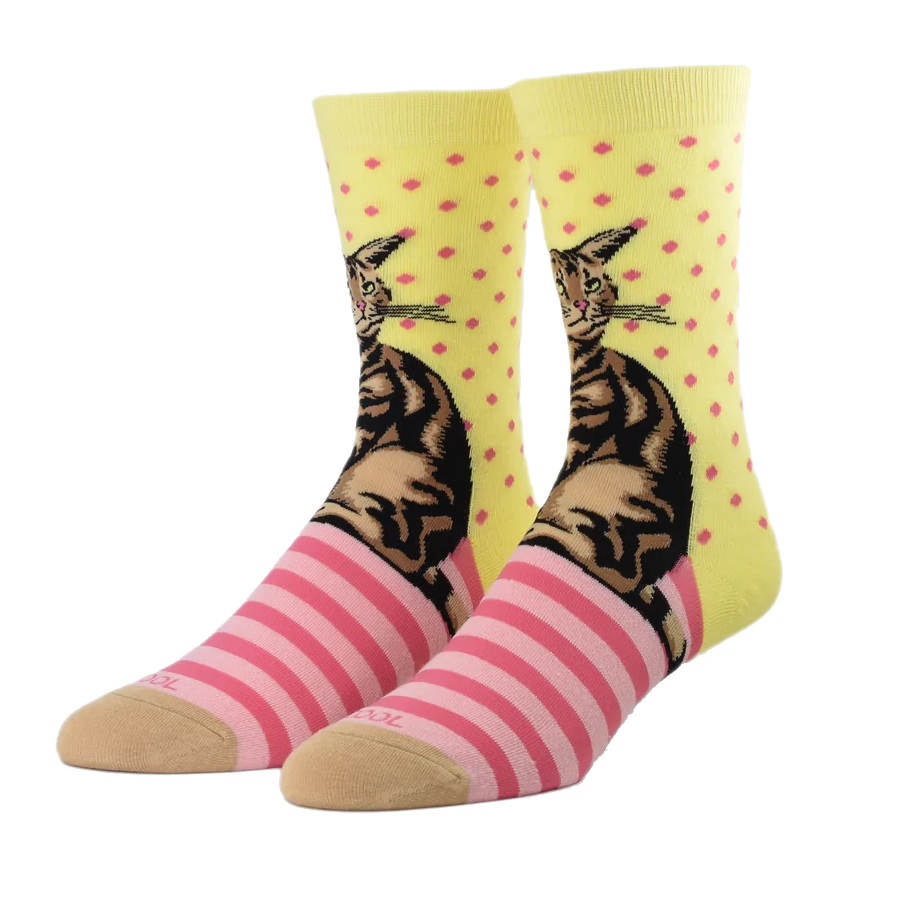 Tabby Cat Socks - Womens