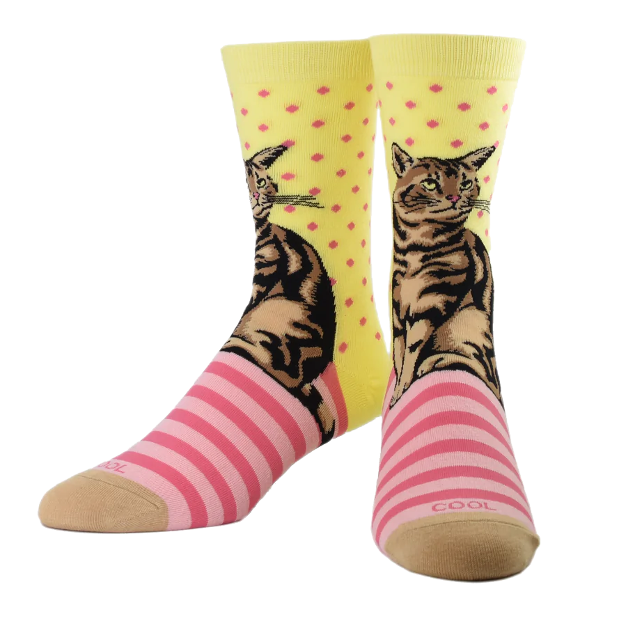 Tabby Cat Socks - Womens