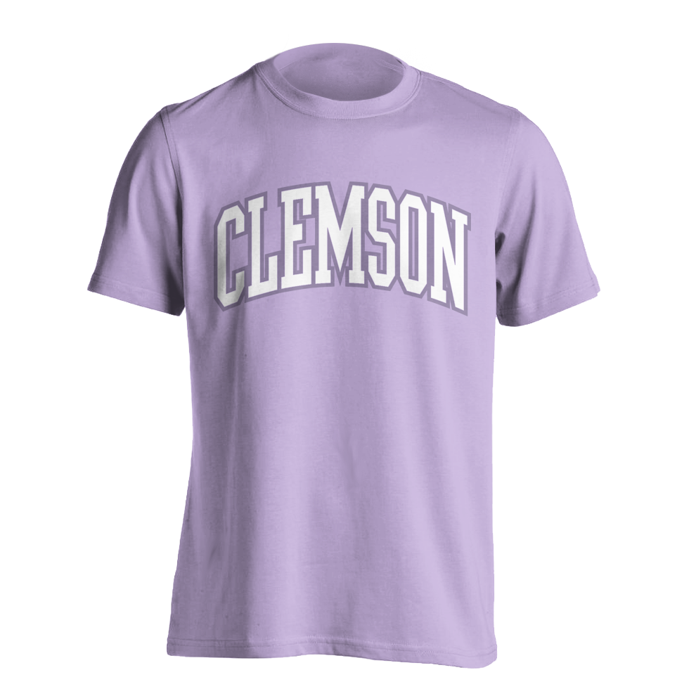 Clemson City Tall Arch Tee | Comfort Color - Orchid