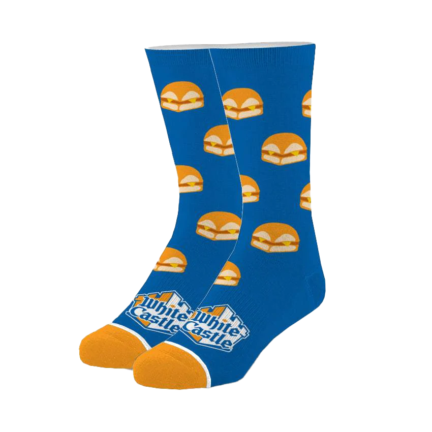 White Castle Burgers Knit Socks