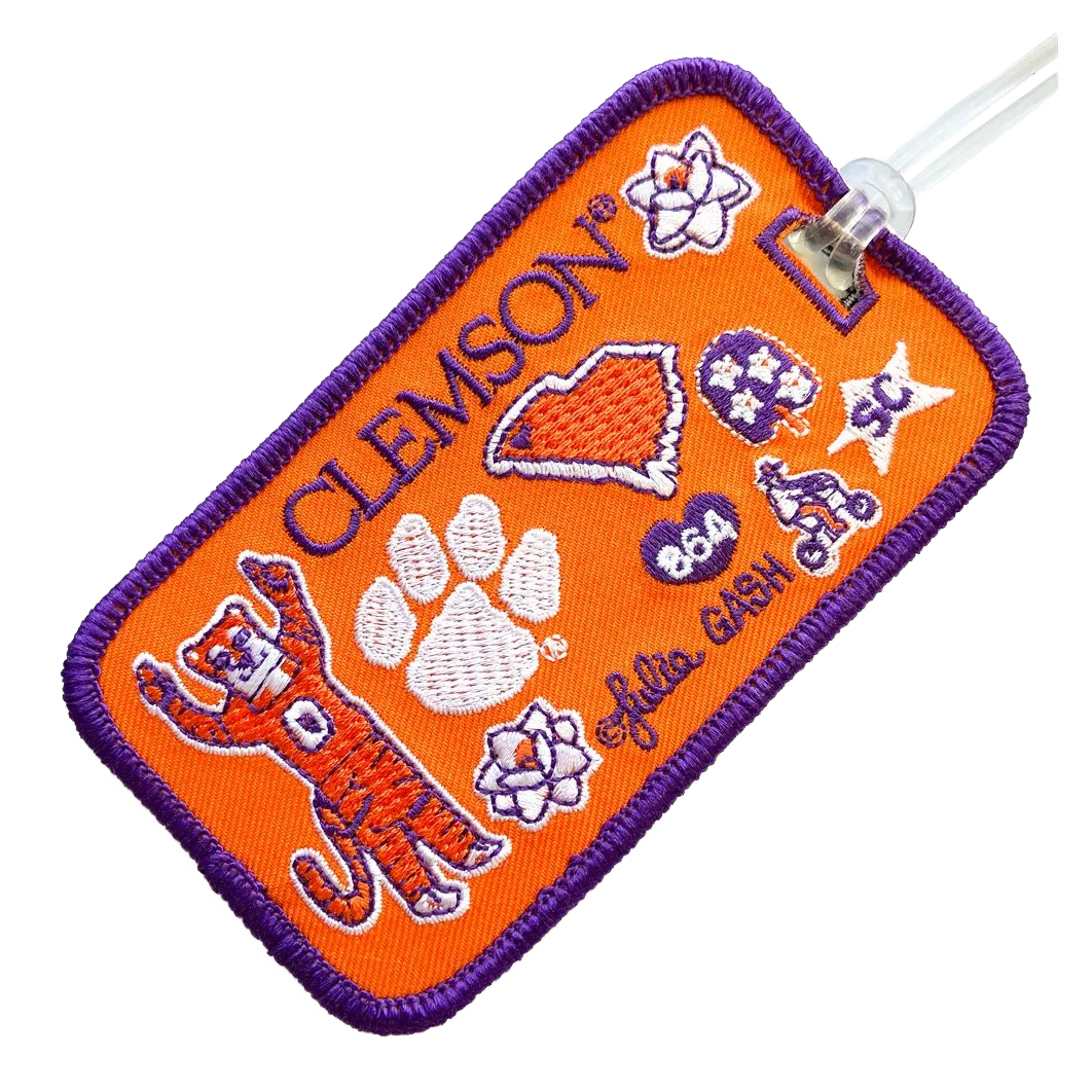 Clemson University Embroidered Luggage Tag