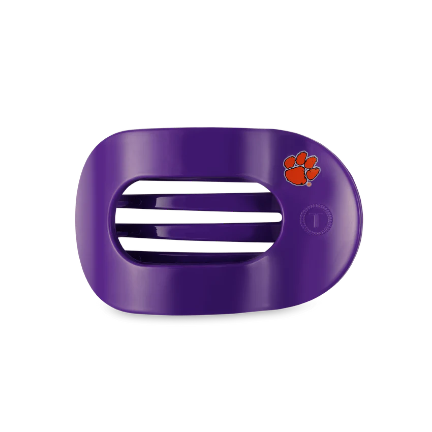 Clemson University Medium Flat Round Hair Clip