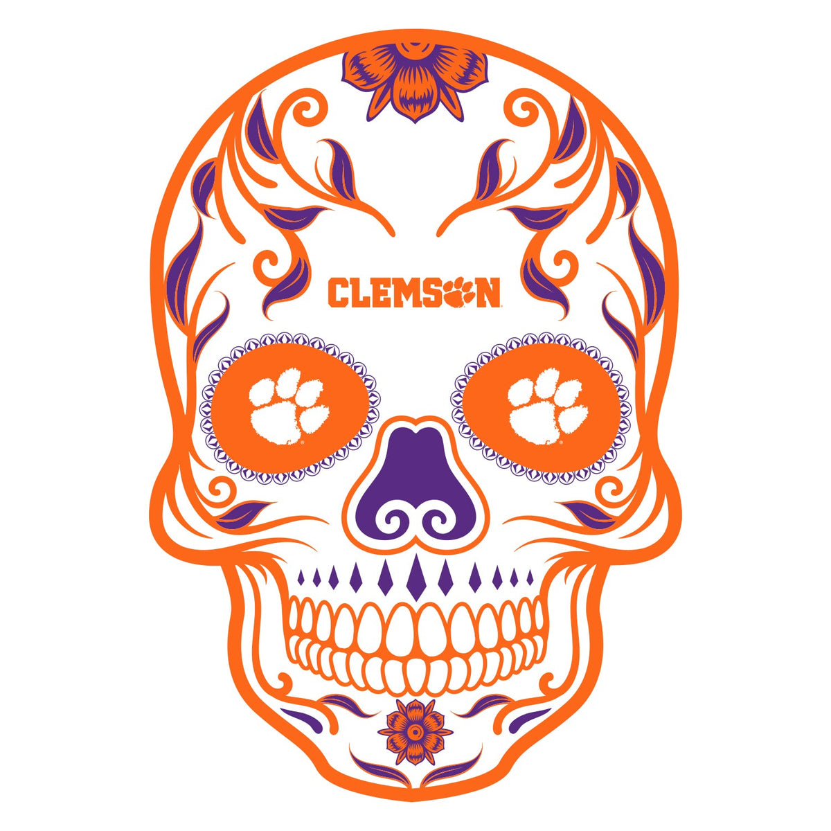 Clemson Tigers:   Outdoor Skull        - Officially Licensed NCAA    Outdoor Graphic