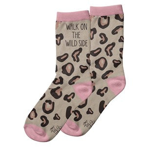 Leopard Crew Socks - Women