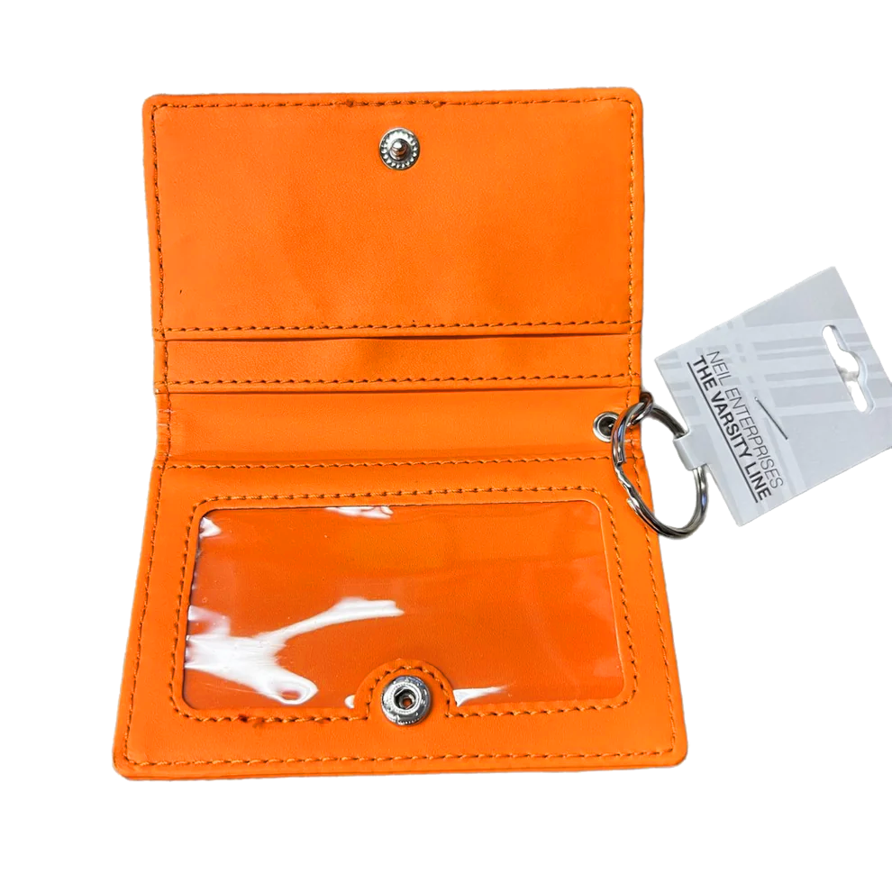 Clemson Leatherette ID Holder with Keychain