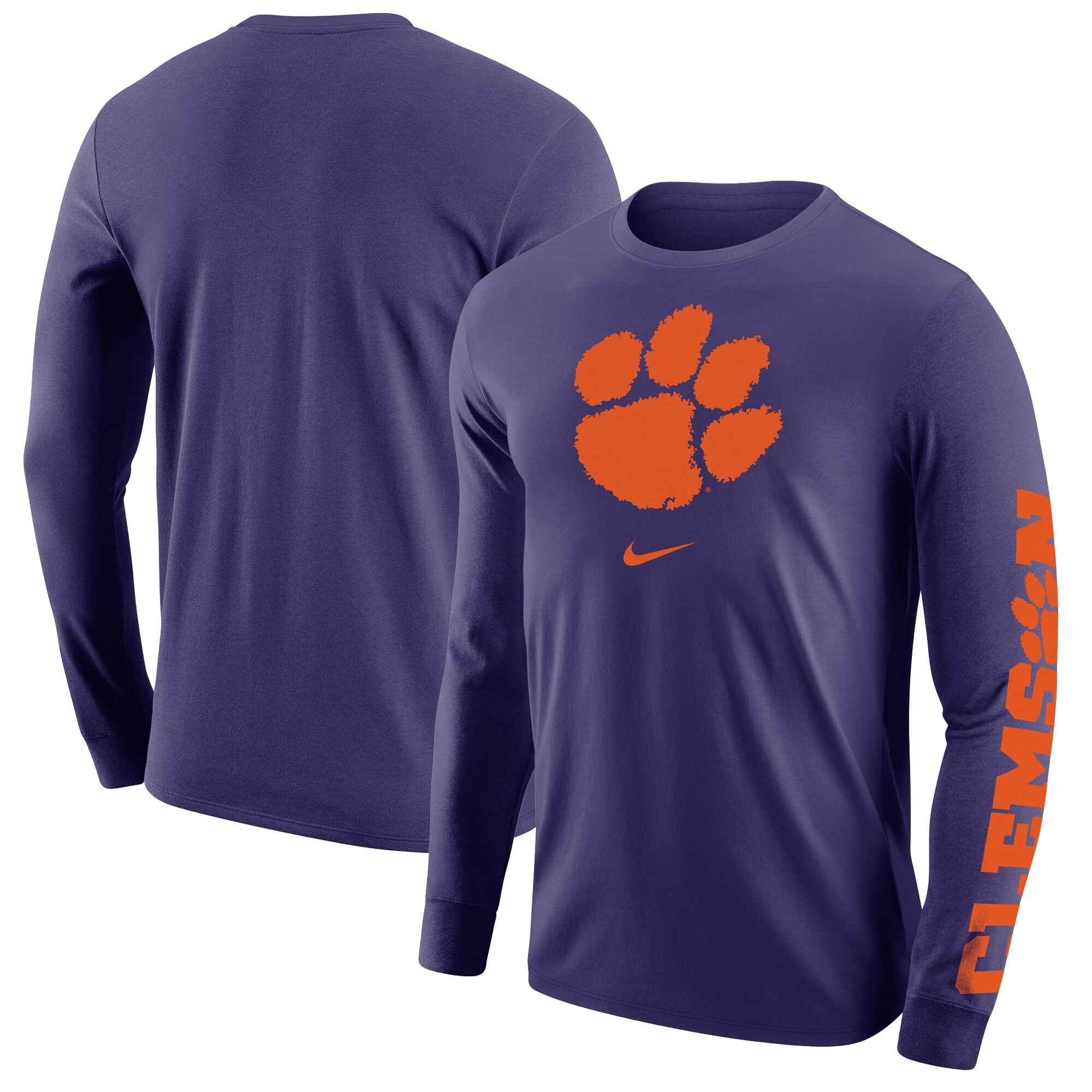 Men's Nike Orange Clemson Tigers Retro Football Lockup Legend Performance T- Shirt