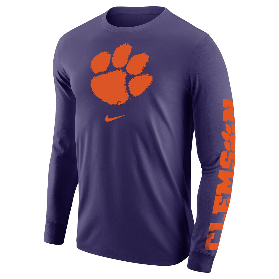 Men's Nike Orange Clemson Tigers Retro Football Lockup Legend Performance T- Shirt