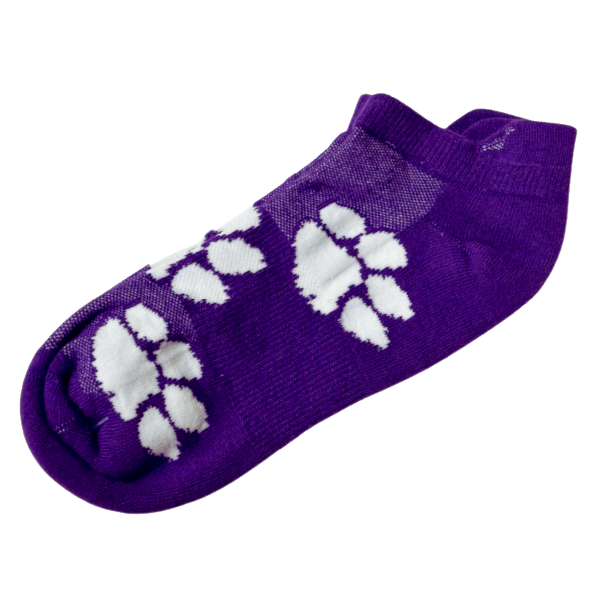 Clemson Purple with Allover Paw - No Show