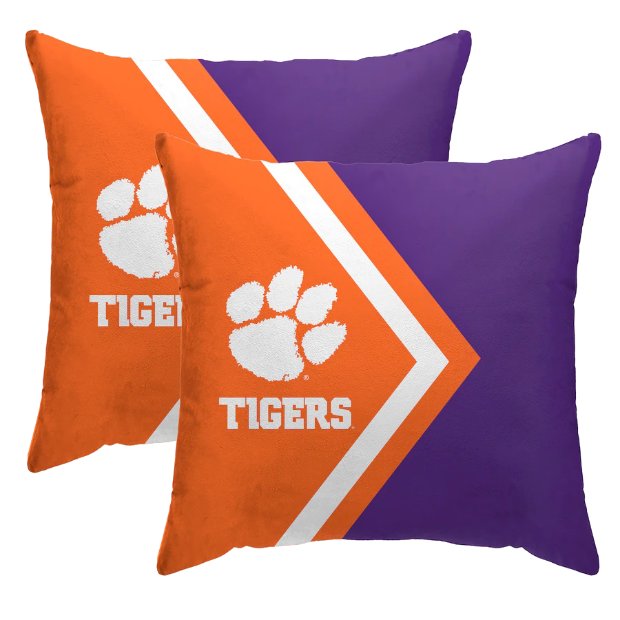 Clemson Side Arrow Two Pack of Pillows
