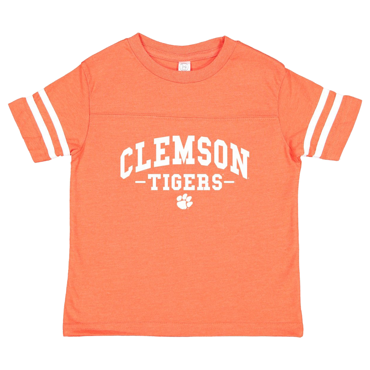 Toddler Tee Football With Clemson Tigers Stacked
