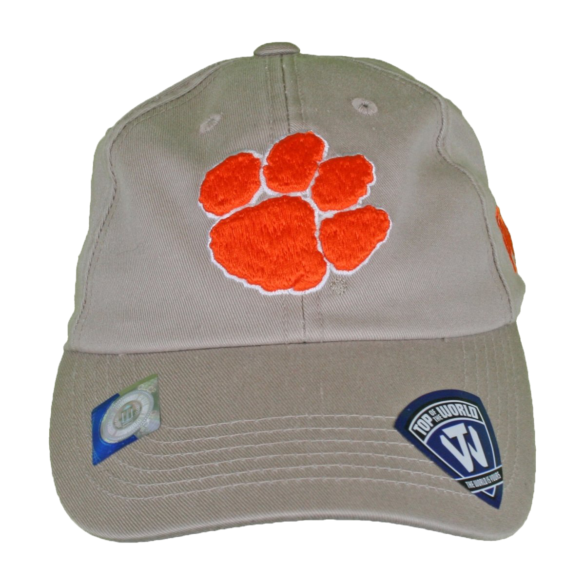Top of the World Clemson Tigers Pawprint Washed Cotton Letterman Fitted Hat