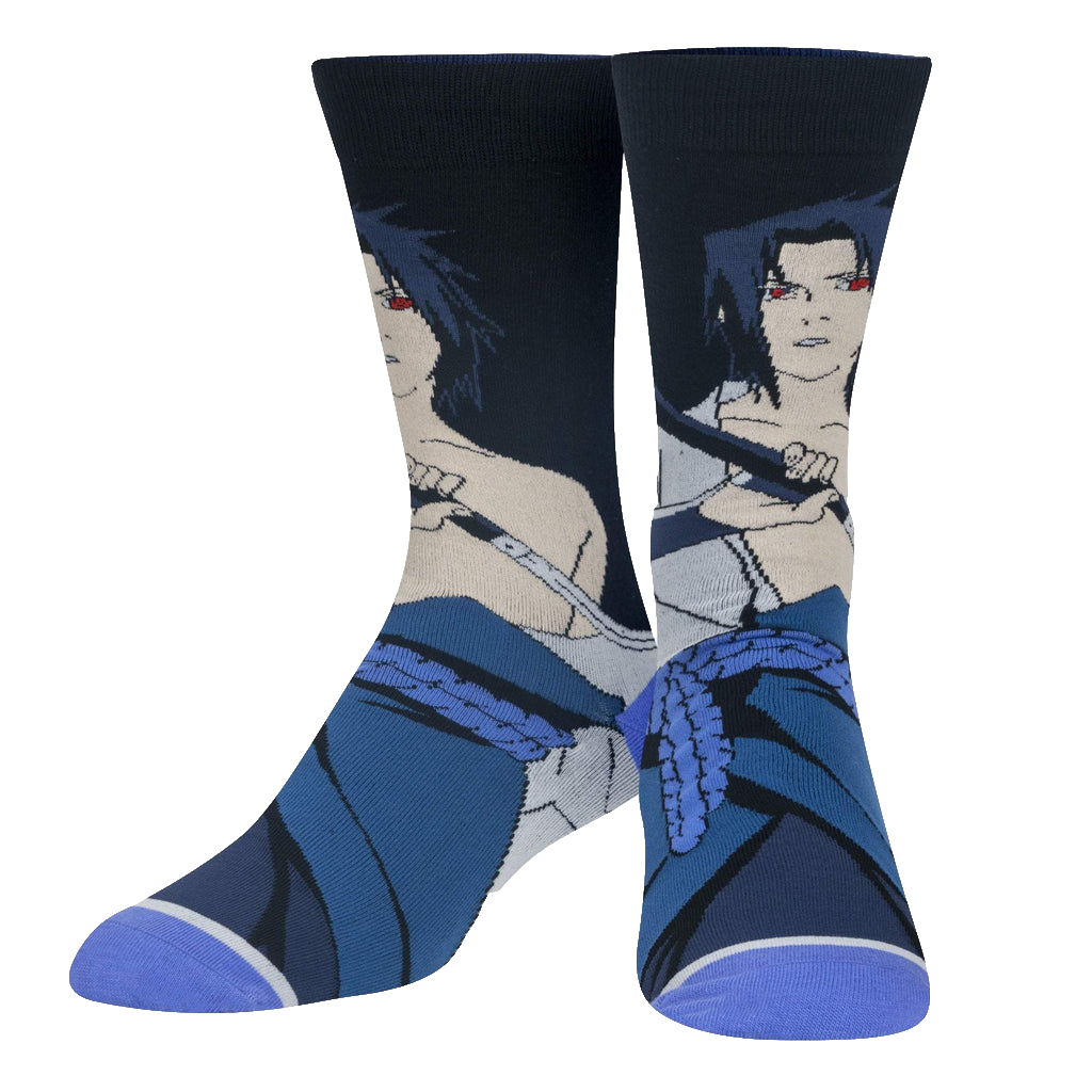 Naruto Sasuke Anime Socks - Mens - 1 Pair