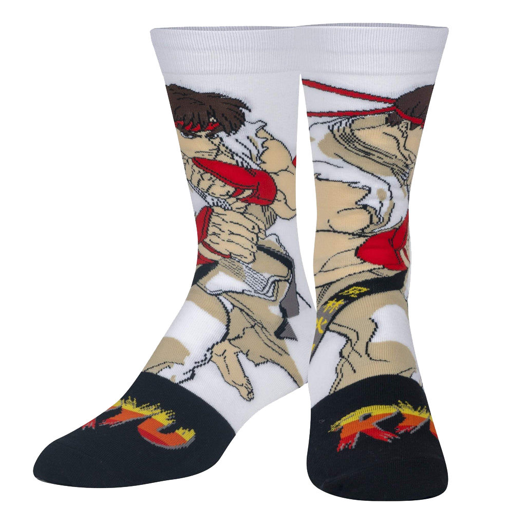 Street Fighter RYU Socks - Mens - 1 Pair