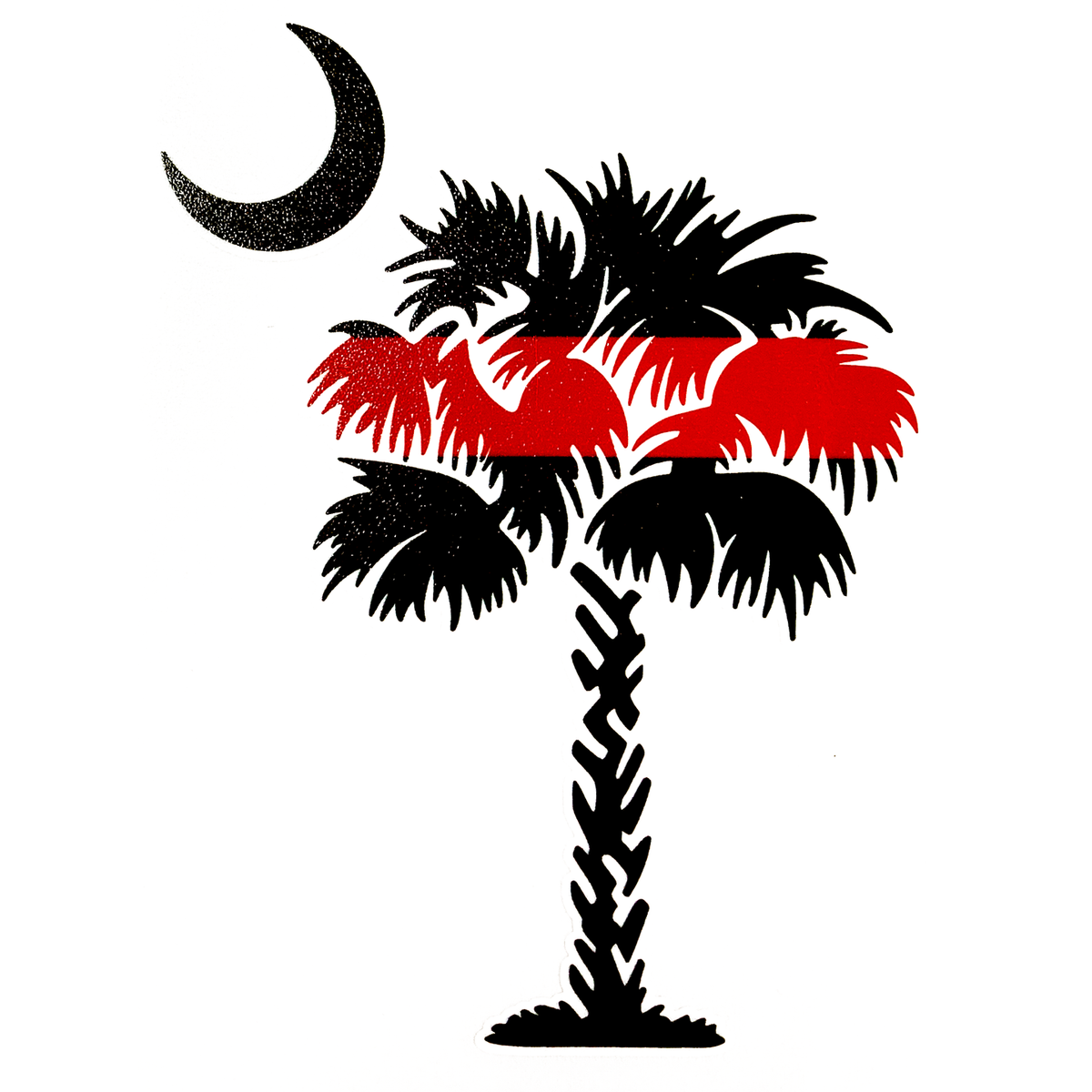 First Responders Stripe Palm Tree Decal
