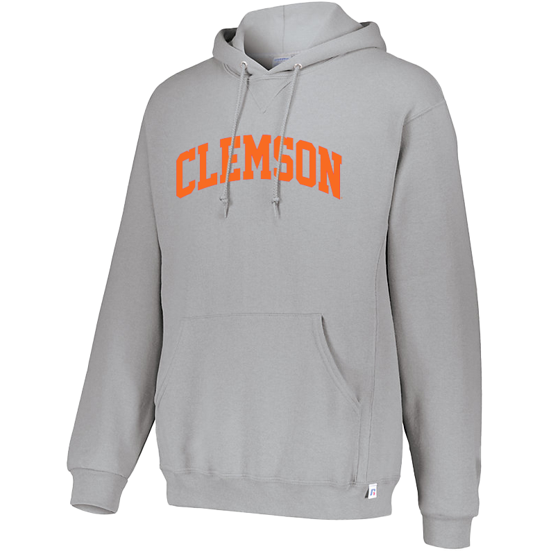 Clemson Orange Arch Hoodie - Athletic Grey
