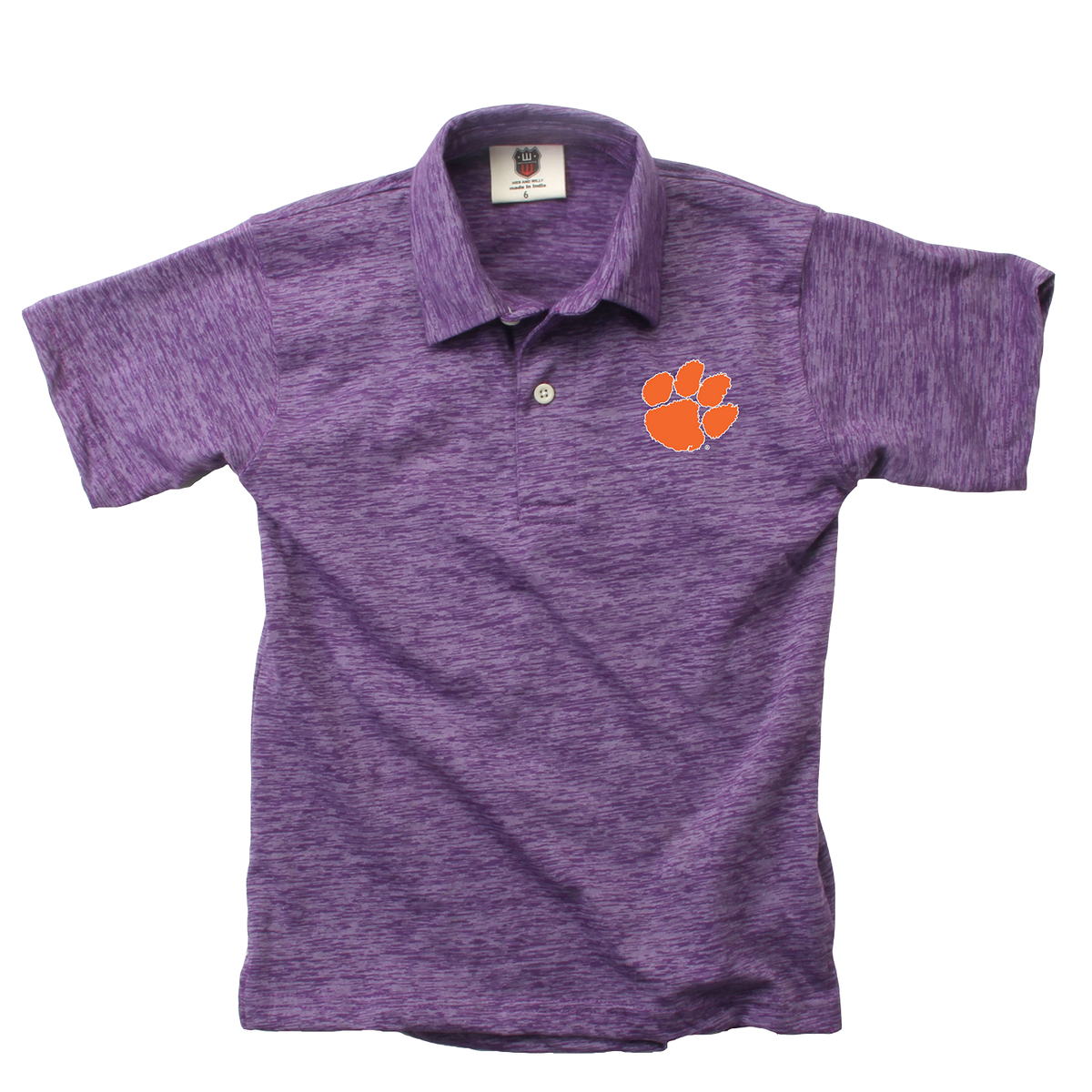 Clemson Youth Purple Polo Shirt