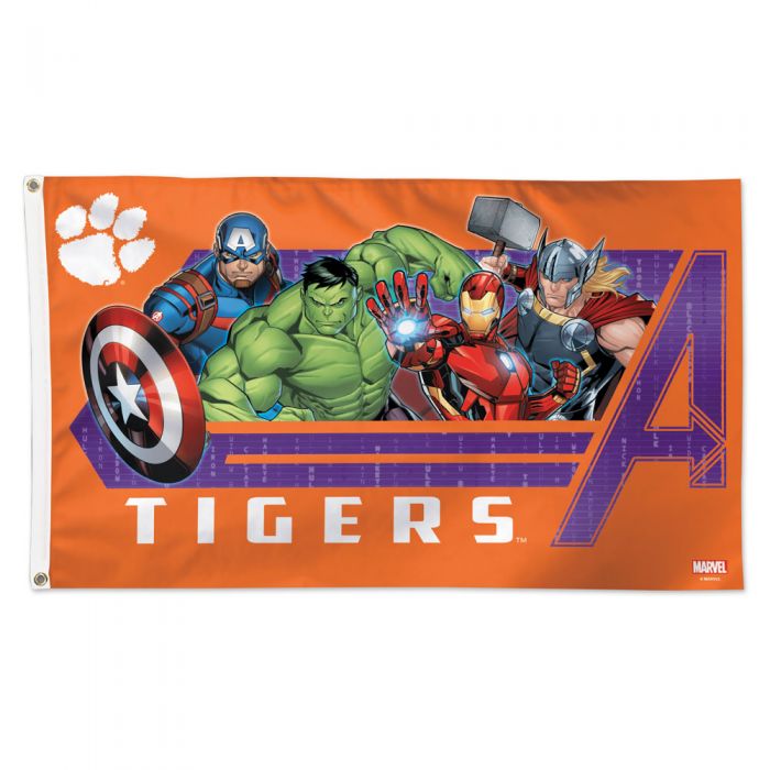 Clemson Tigers Marvel Deluxe Flag