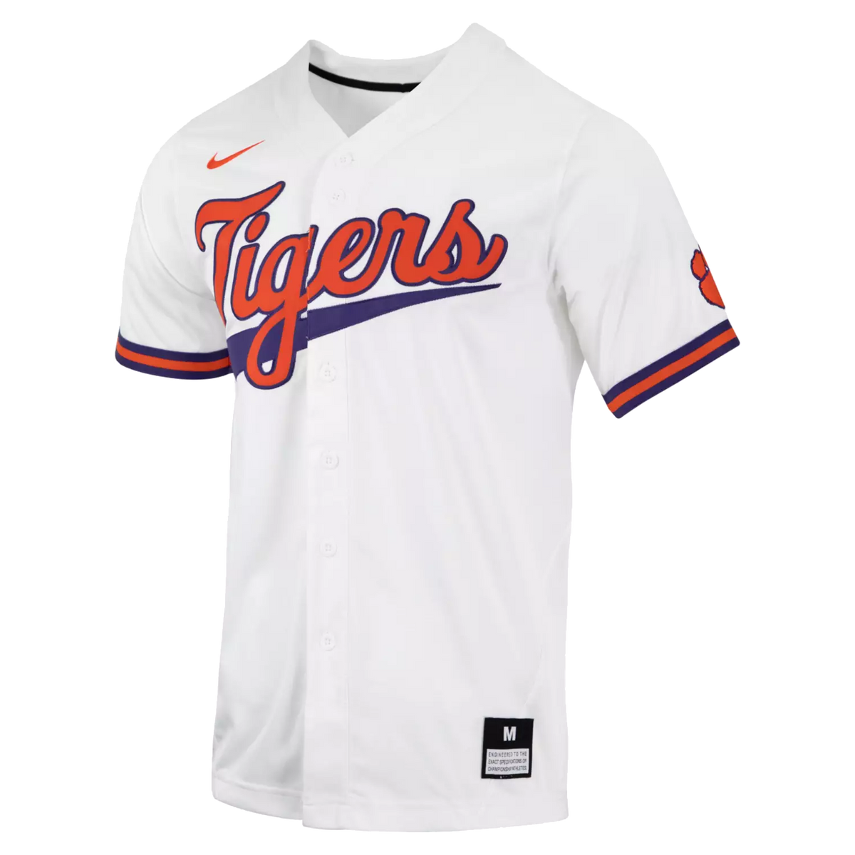 Nike Clemson Tigers Full Button Replica Baseball Jersey
