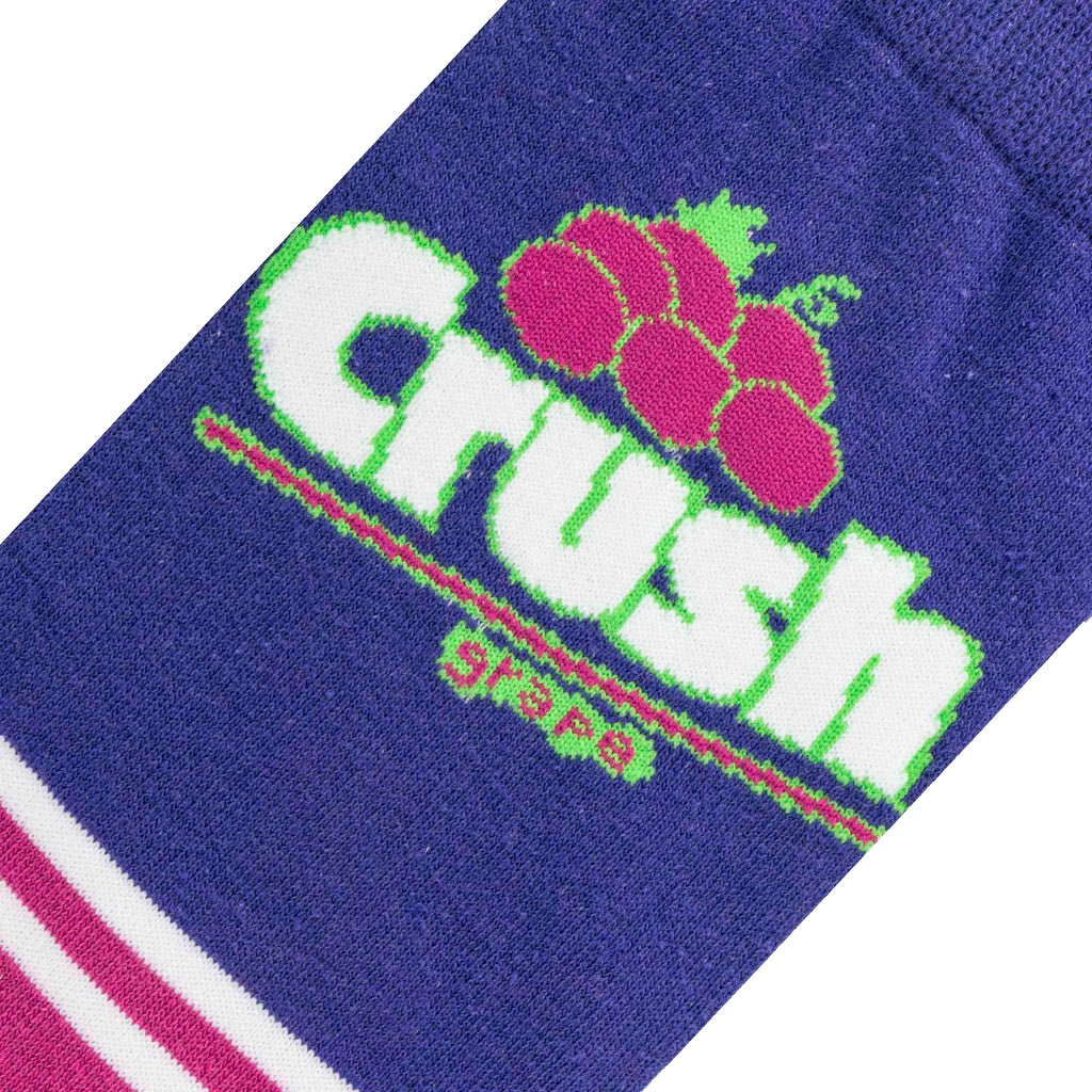 Crush Grape Half Stripe Socks - Mens - 1 Pair