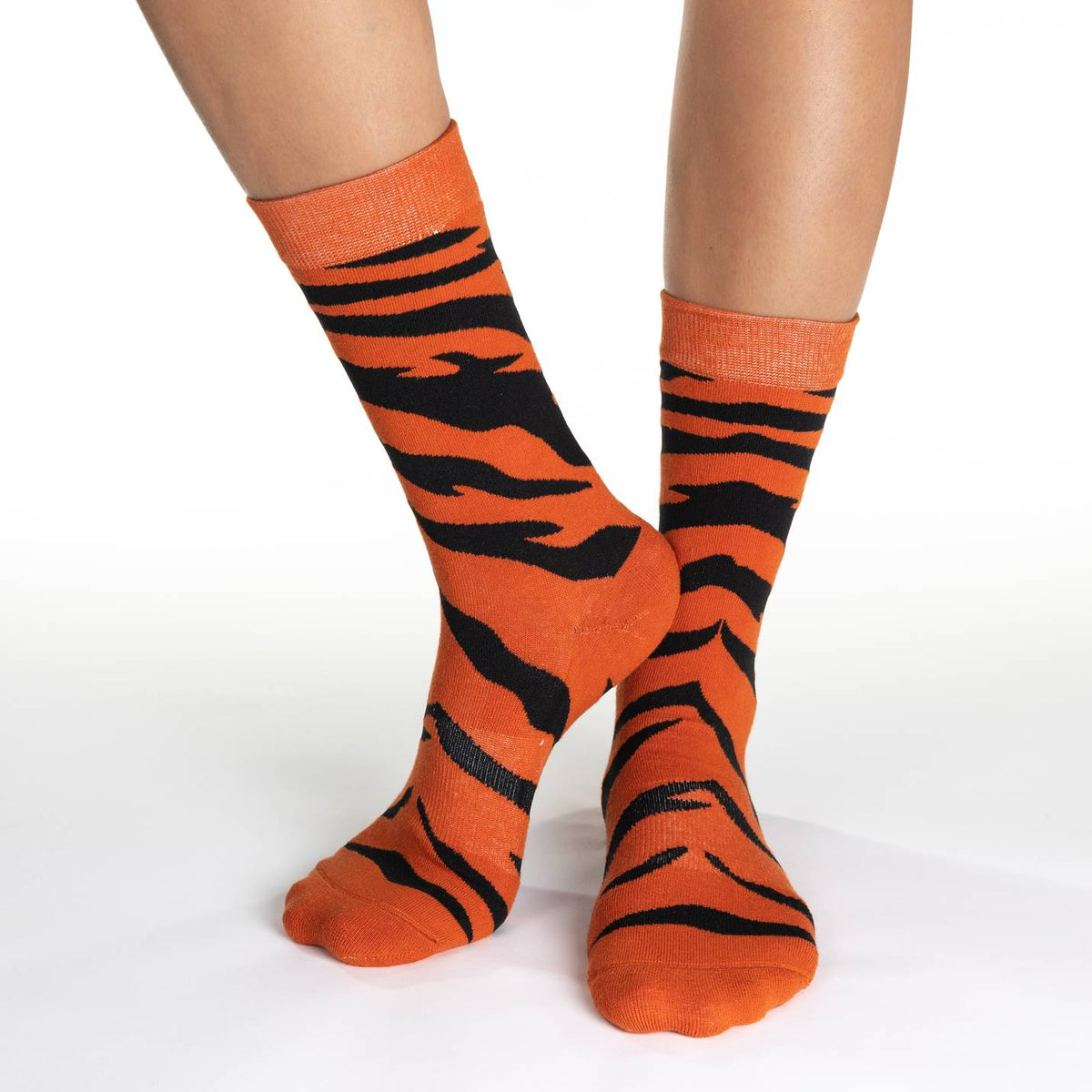 Tiger Print Socks - Womens - 1 Pair