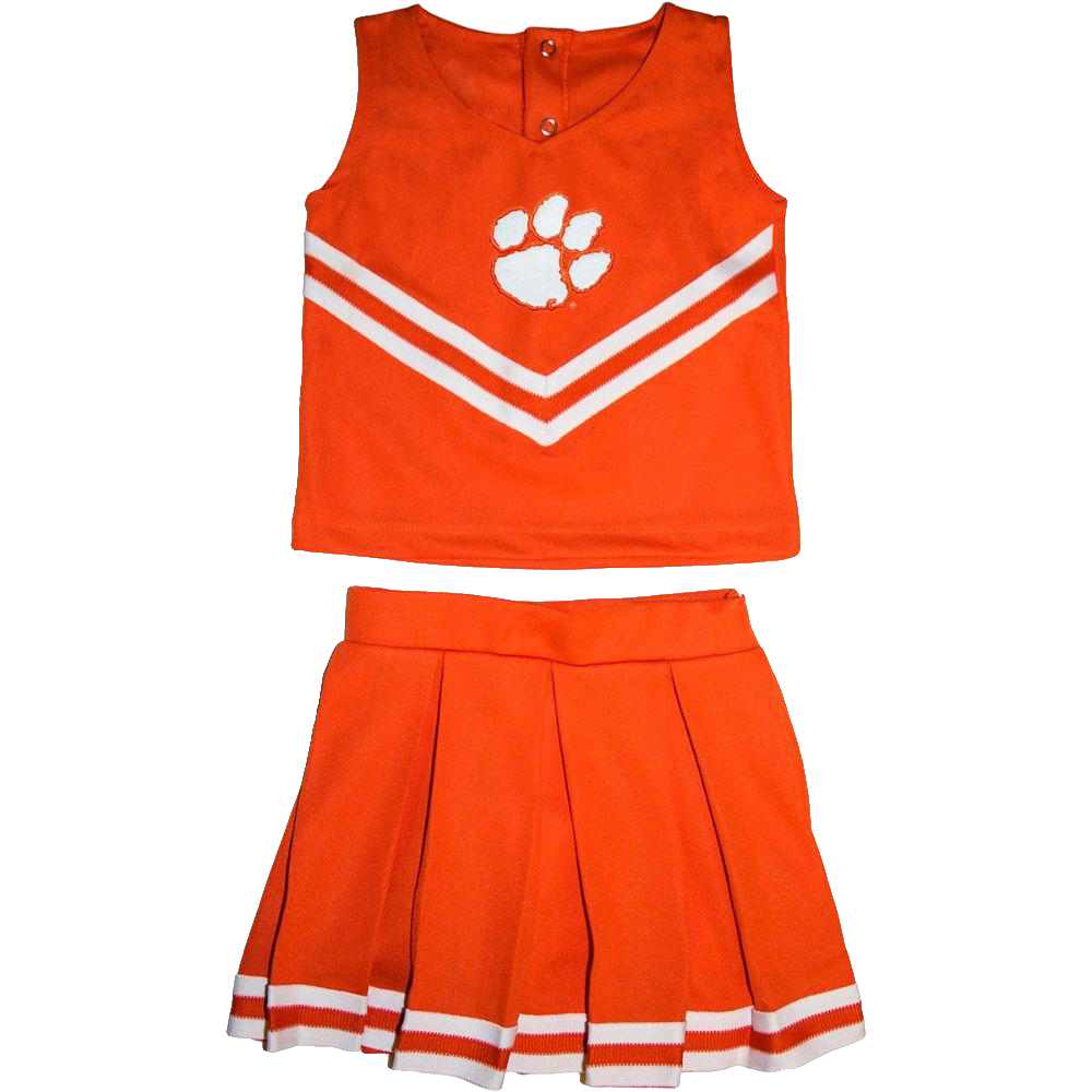 Orange 3 Piece Cheerleader Dress with Paw - Youth