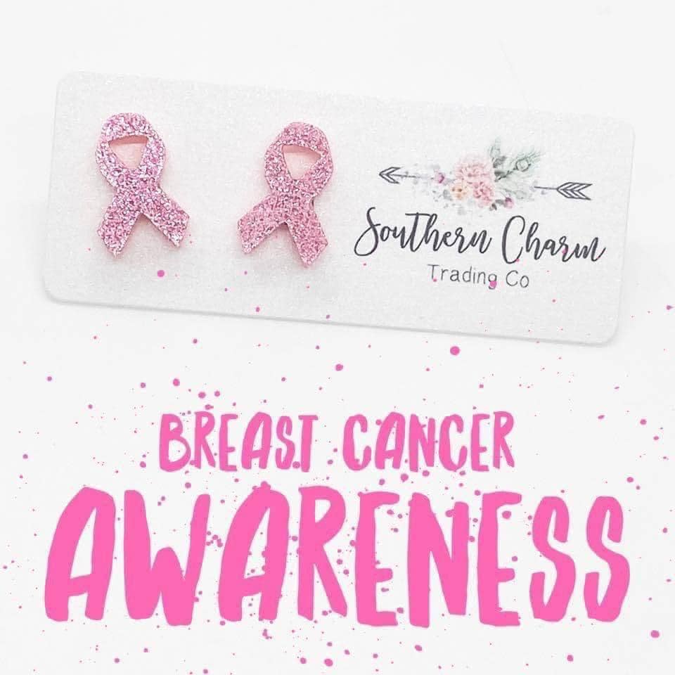 Breast Cancer Awareness Ribbons Earrings