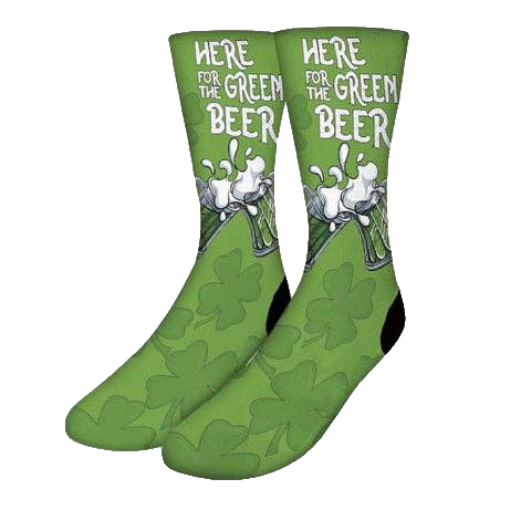 I&#39;m Here for the Green Beer Socks - 1 Pair