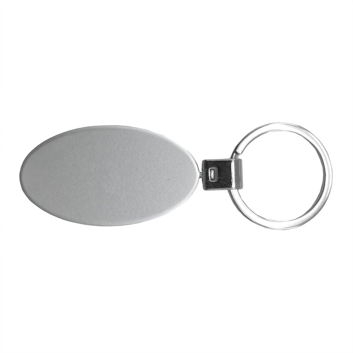 Clemson Silver Oval Metal Key Tag