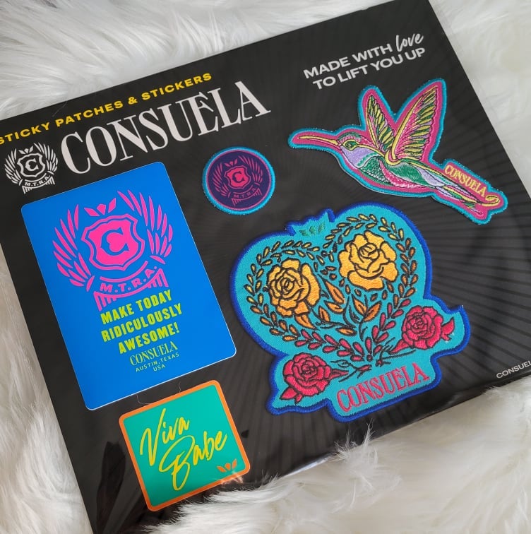 Consuela Board 7 Assorted Sticky Patches and Stickers