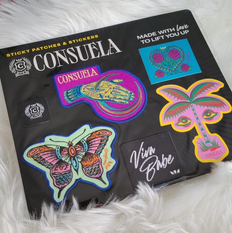 Consuela Board 12 Assorted Sticky Patches and Stickers