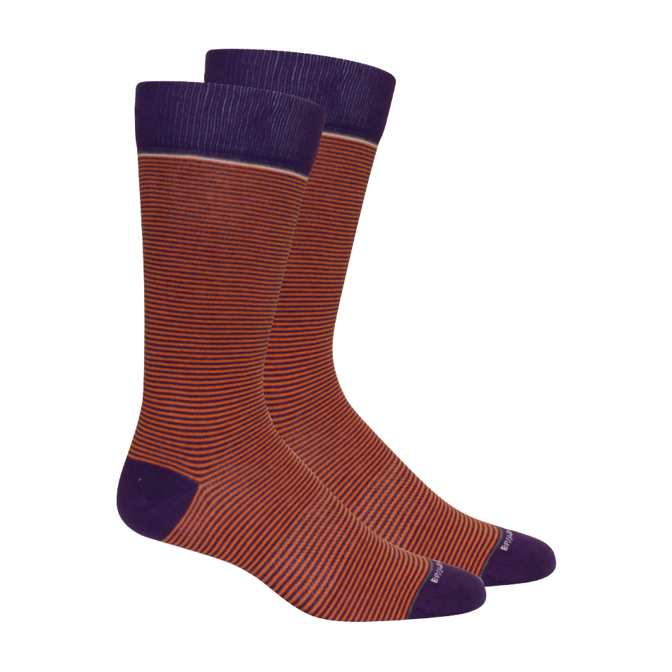 Stand Up Stripe Socks - Purple-Orange