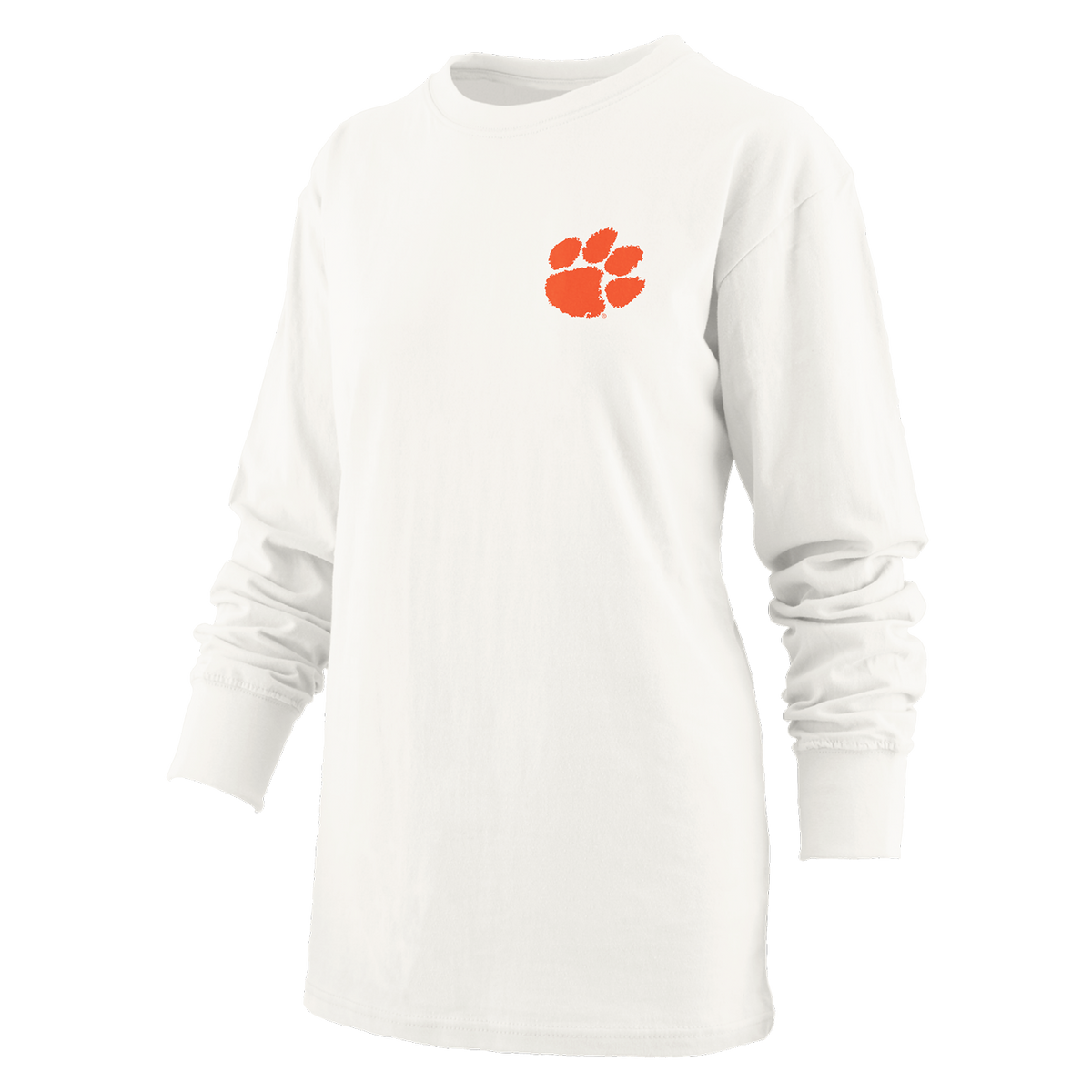 White Women&#39;s Long Sleeve with Pennant Hand