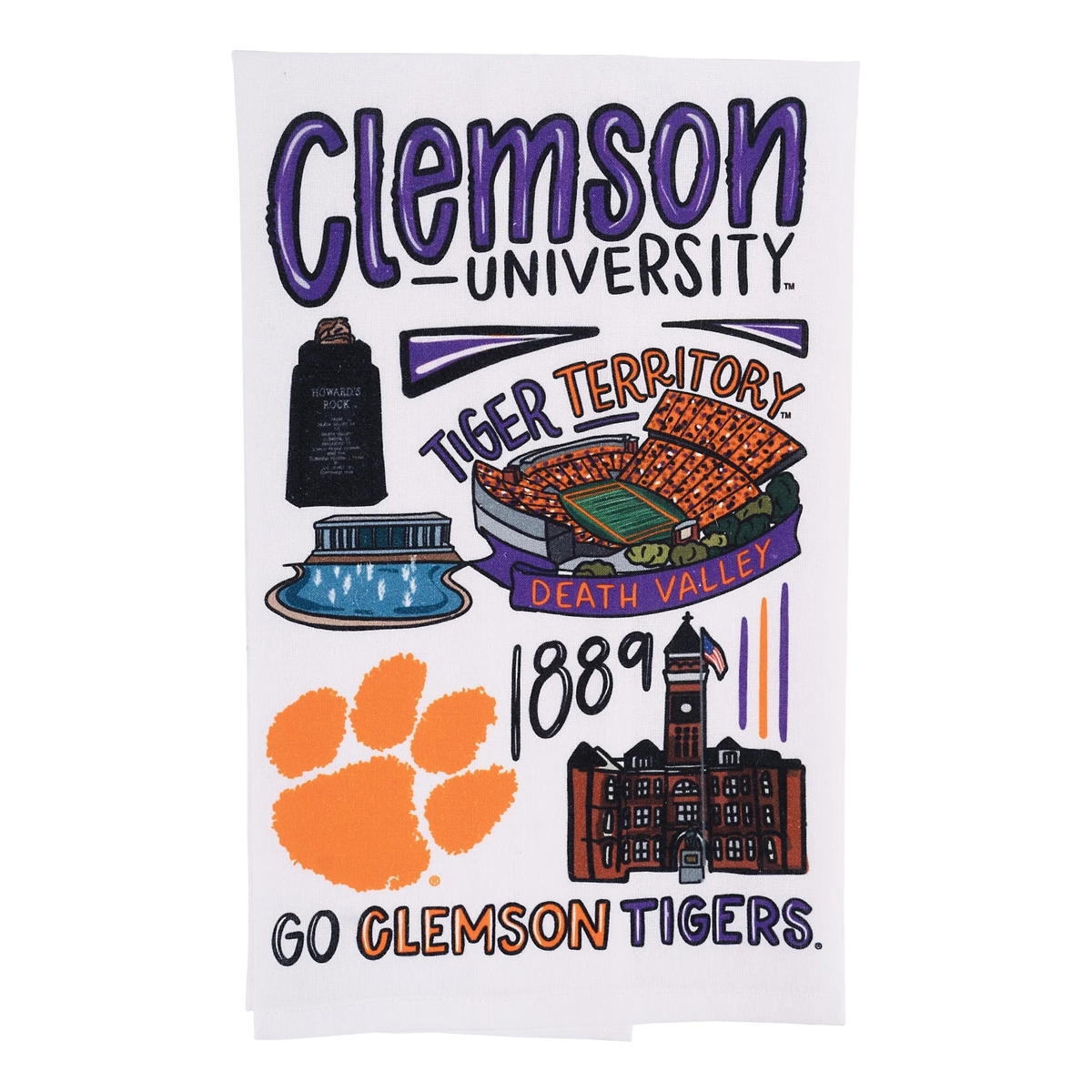 Clemson Icon Tea Towel
