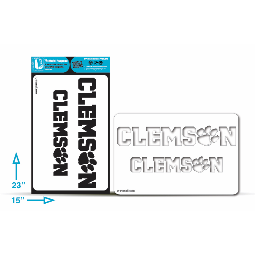 Clemson O - Paw Multi-Purpose Stencil
