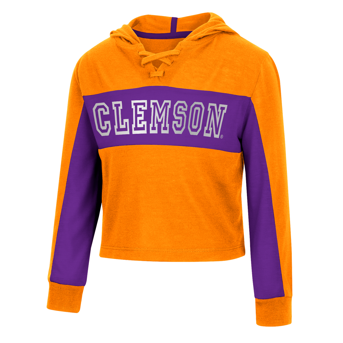 Colosseum Clemson Toddler Did Not! Long Sleeve Lace-Up Tee