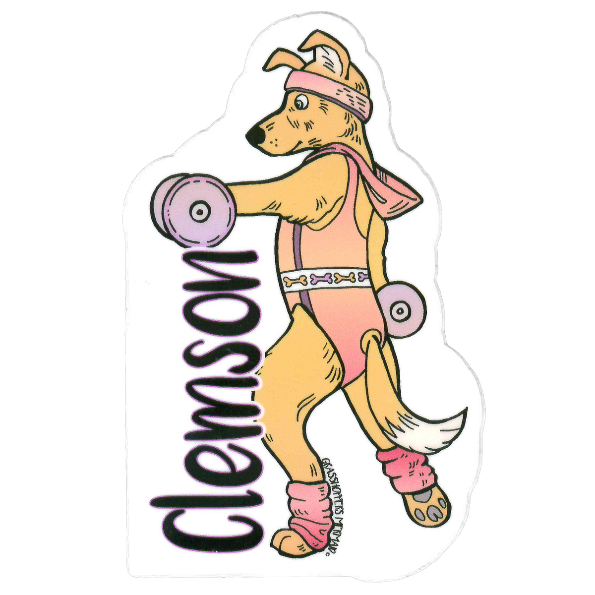 Clemson Retro Fitness Dog