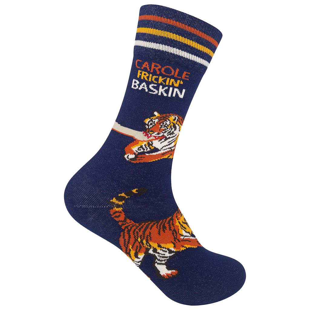 Carole Frickin&#39; Baskin - Tiger King Socks - Mens - 1 Pair