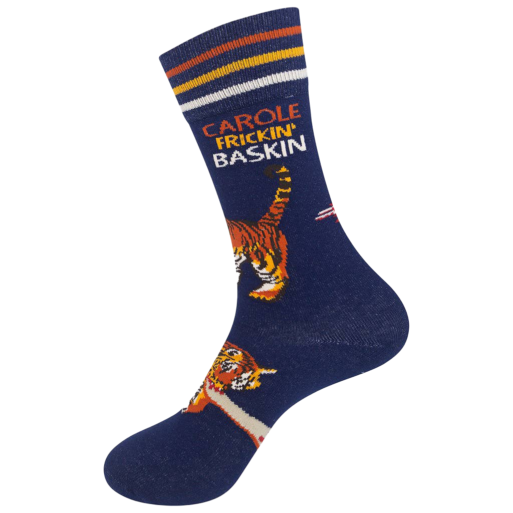 Carole Frickin&#39; Baskin - Tiger King Socks - Mens - 1 Pair
