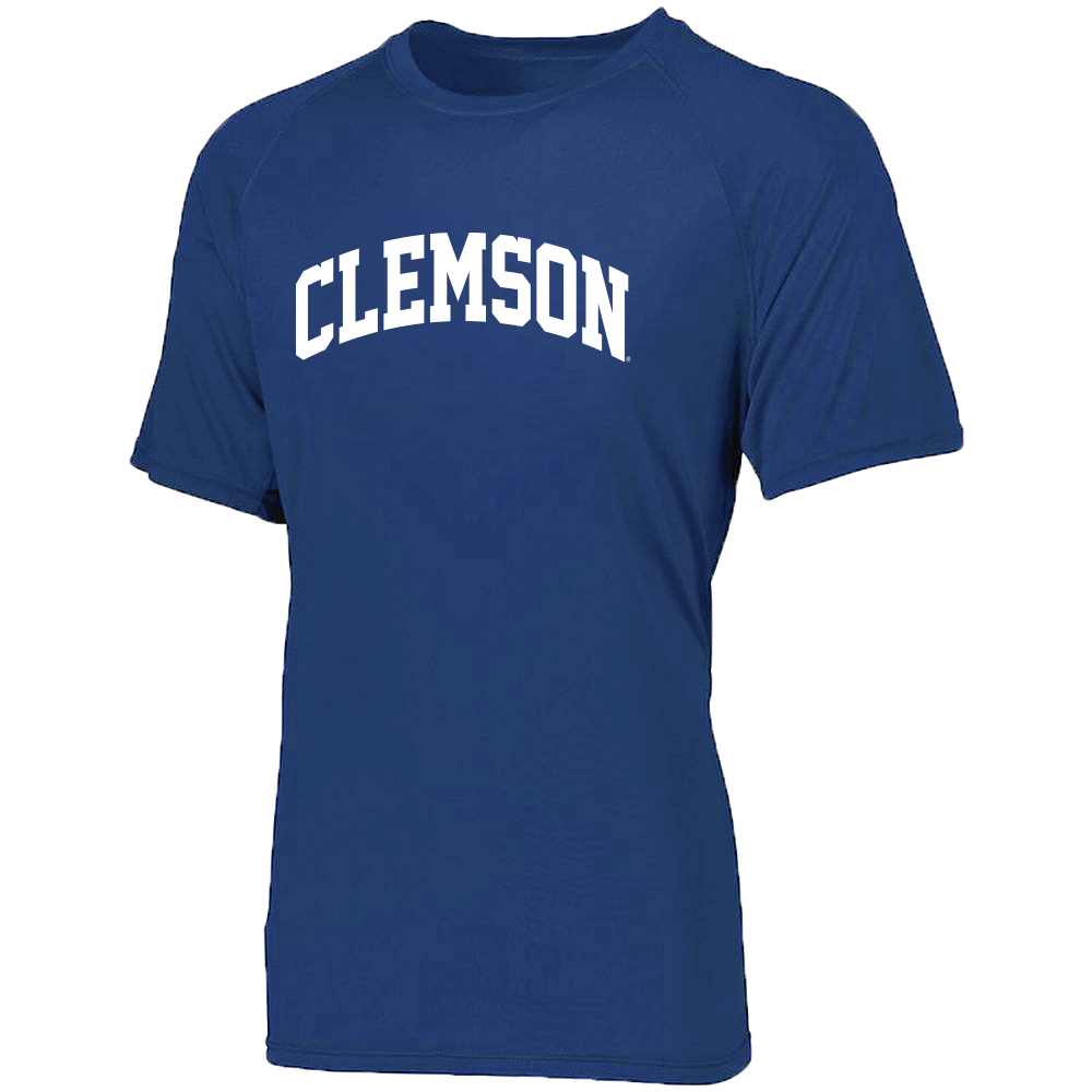 Clemson White Arch Tee | Dri-Fit - Navy