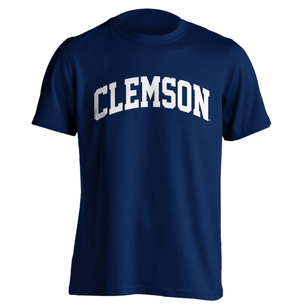 Clemson White Arch Tee - Navy - Mr. Knickerbocker