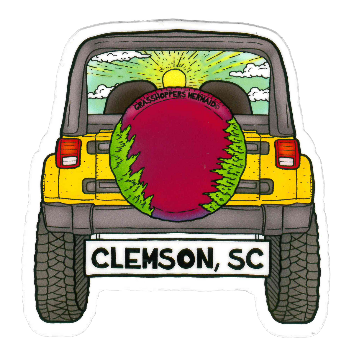 Clemson Jeep Sticker