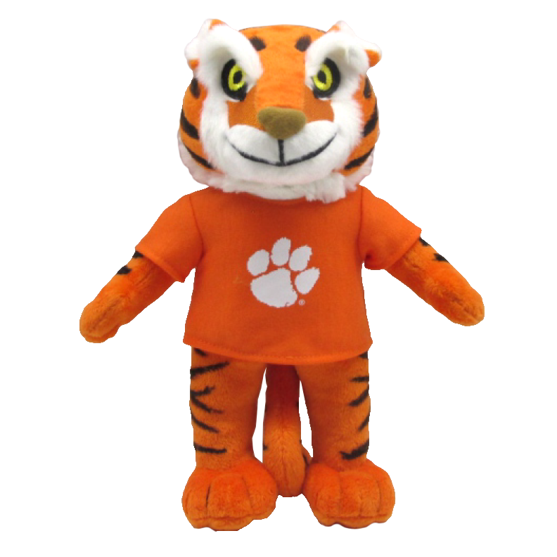 Clemson 9&quot; Tiger Mascot with Paw Shirt