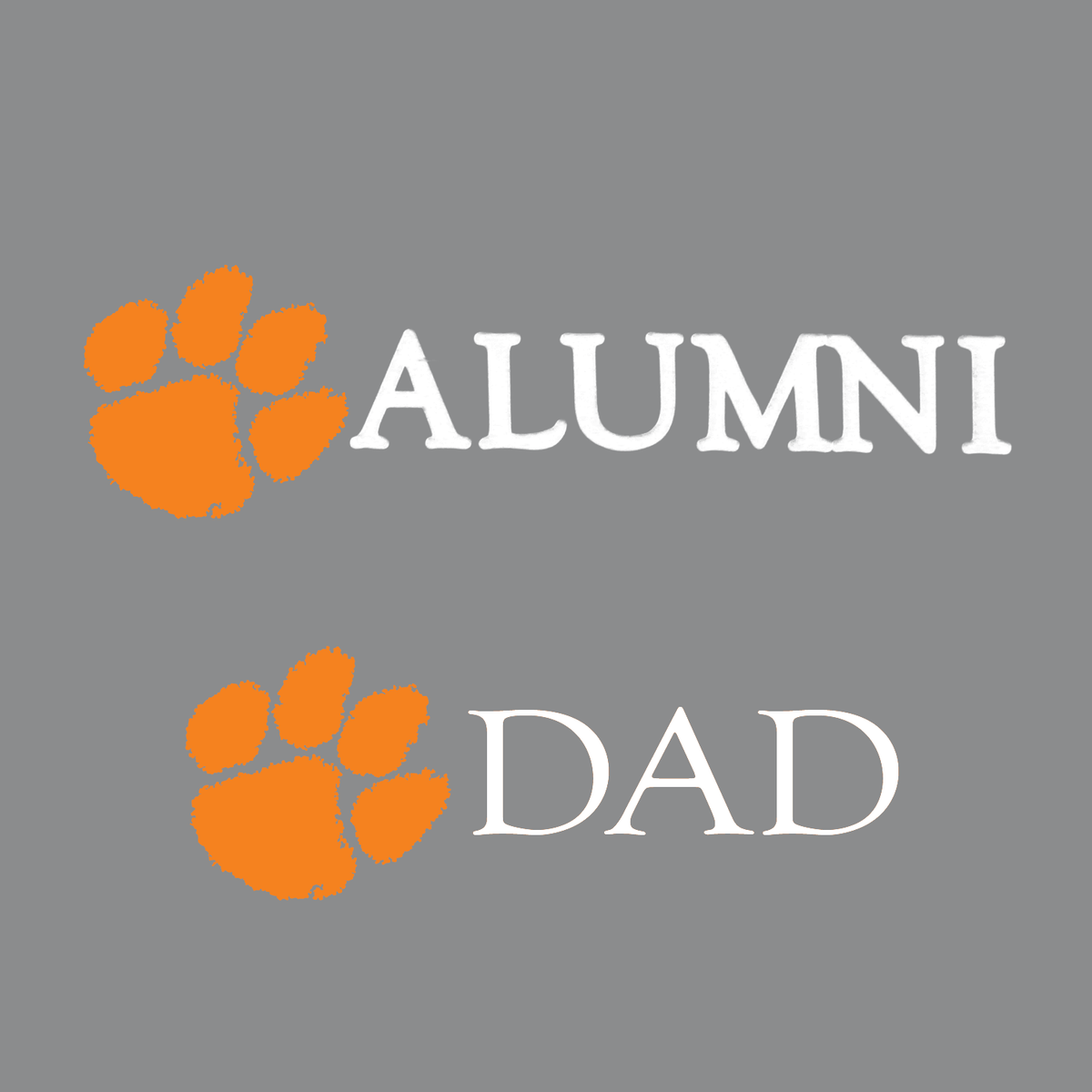 Clemson Paw and Text 6&quot; Decal