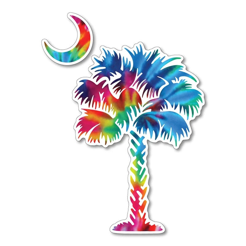 Palm Tree Decal - Tie-Dye