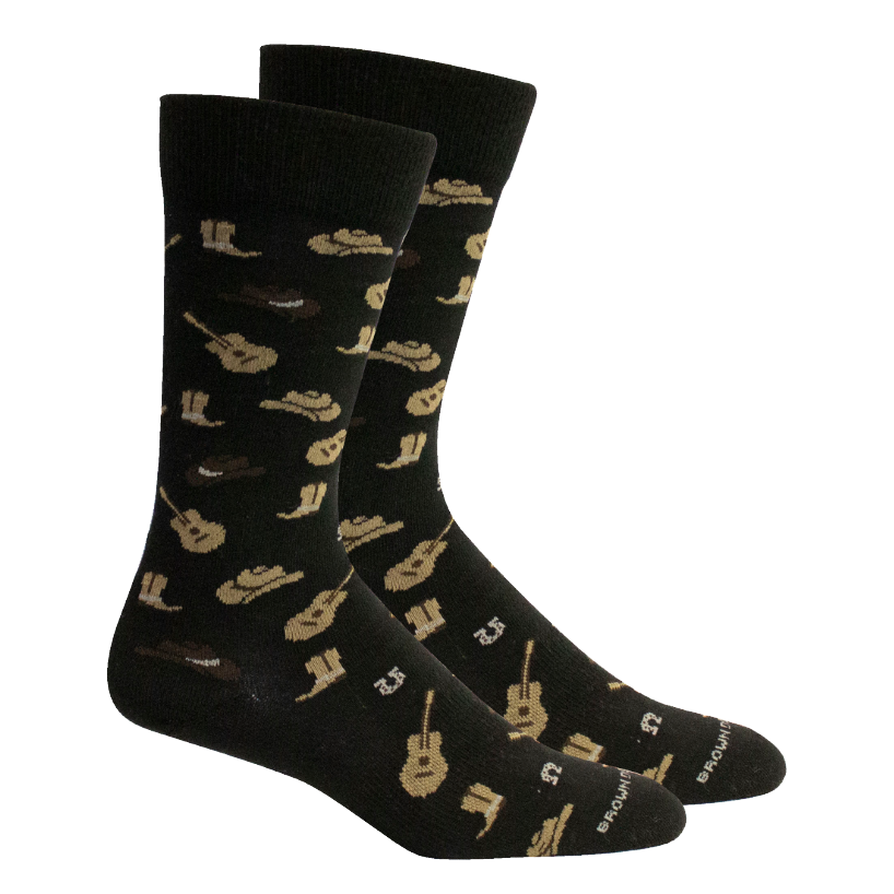 Deep Country Socks - Black - 1 pair