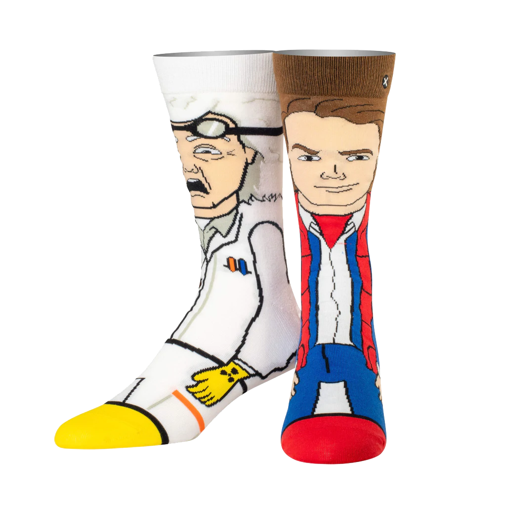 Back to the Future - Doc &amp; Marty Mix Match 360 Knit Socks