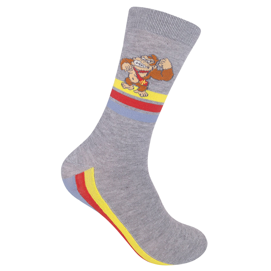 Donkey Kong Video Game Socks - Mens - 1 Pair