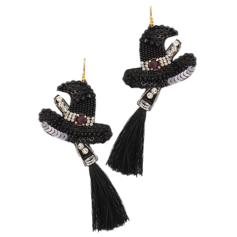 Witch Hat and Broom Halloween Earrings